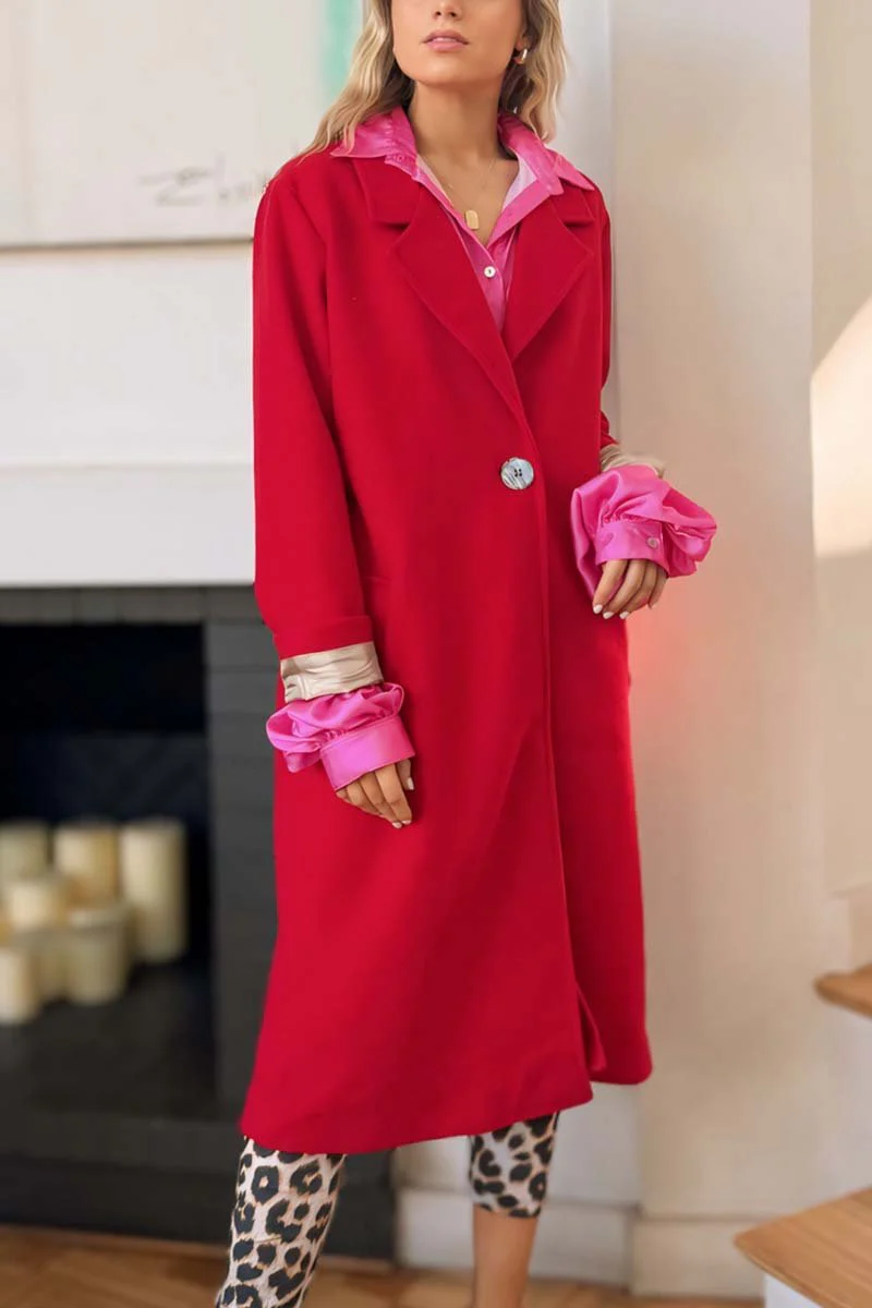 Women's casual loose woolen coat