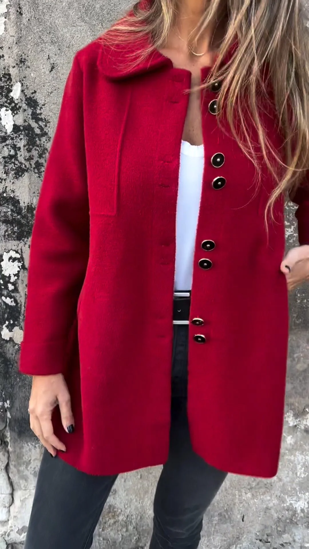Casual Lapel Single-breasted Thick Coat
